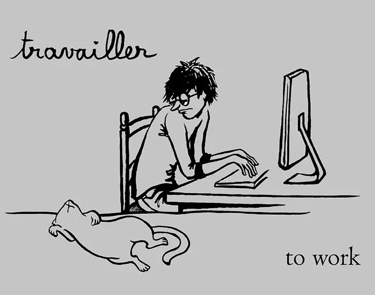 Cartoon image of Travailler